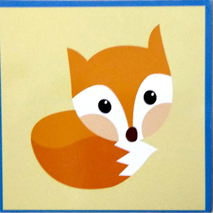 Tranh sơn dầu số hóa cho bé tự tô có khung - 20x20cm nhiều mẫu SD7