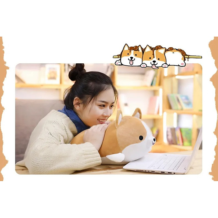 Thú nhồi bông chó Corgi dễ thương Chính hãng Giá tốt - Hình ảnh 4