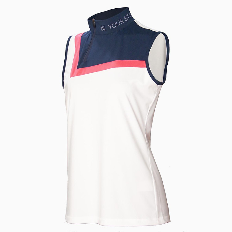 Áo Golf nữ không tay trắng phối cổ M17