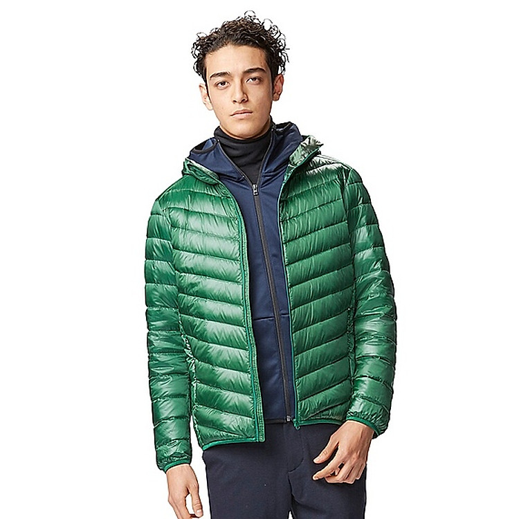 Áo lông vũ nam siêu nhẹ Nhật bản Không thấm nước size XL xanh dương