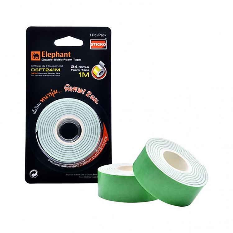 Băng Keo Xốp 2 Mặt Elephant DSFT241M (24mm x 1m) - Ảnh 2
