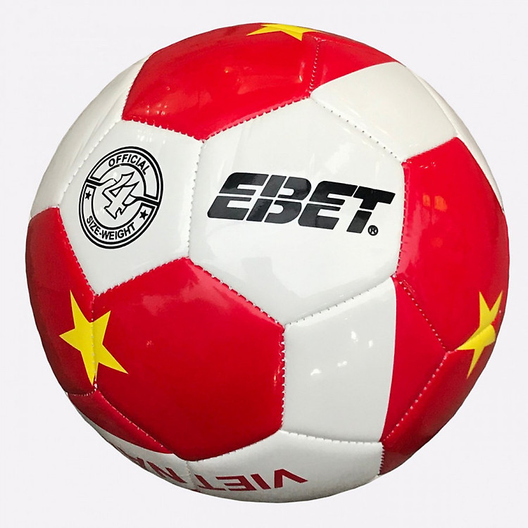 Bóng đá Động Lực trẻ em số 4 hình Việt Nam vô địch (Hàng nhập khẩu đỏ trắng)