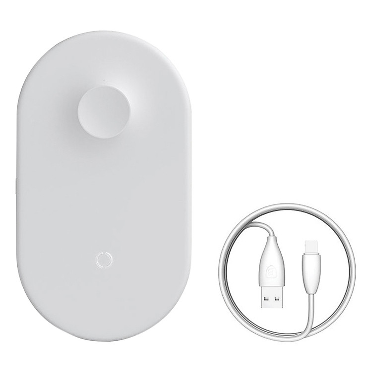 Đế Sạc Nhanh Không Dây 2 Trong 1 Dùng Cho Smartphone Và Apple Watch Baseus Dual Smart Wireless Charging Pillow - Hàng Chính Hãng
