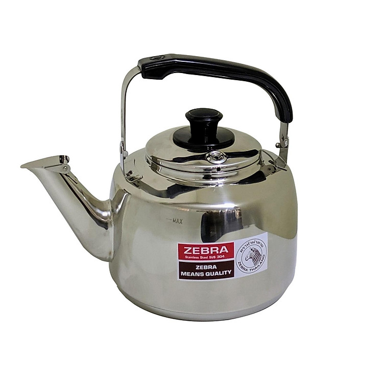 Ấm đun nước cao cấp, bằng Inox, 7,5 lít, có còi, chính hãng Zebra (Classic - 113550)