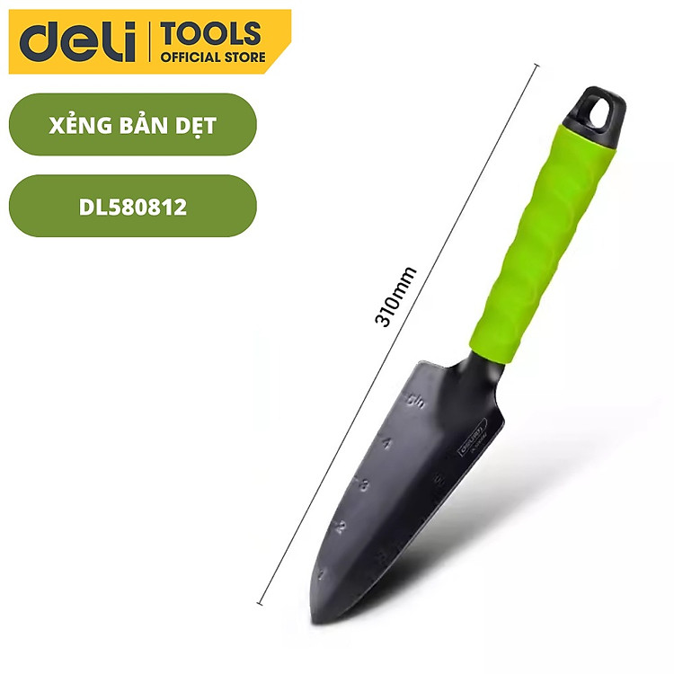 Bộ Dụng Cụ Làm Vườn Deli 4 Chi Tiết Tiện Dụng - Xẻng, Quốc, Cào Đa Năng - Chất Liệu Cao Cấp, Chắc Chắn, An Toàn DL580804