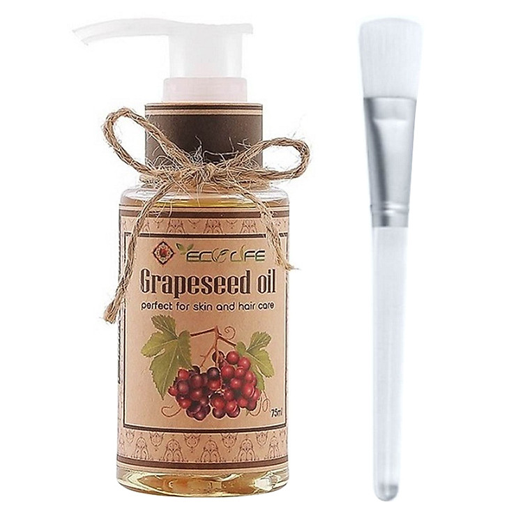 Dầu hạt nho chống lão hóa, không nhờn, dưỡng ẩm, mềm mịn da Ecolife - Grape Seed Oil 50ml