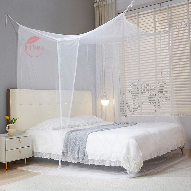 Màn dây có cửa Funu, vải mềm mịn, mắt lưới nhỏ, định hình ổn định giúp thông thoáng, chống muỗi an toàn, bảo vệ giấc ngủ - Hàng chính hãng