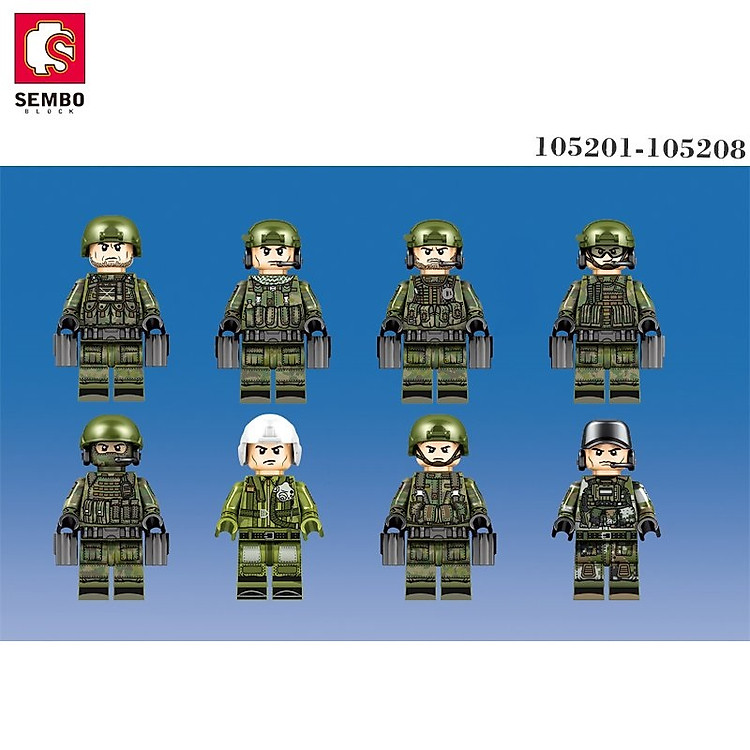 Combo 8 Đồ Chơi Lắp Ráp Quân Đội Chính hãng Giá rẻ - Hình ảnh 2