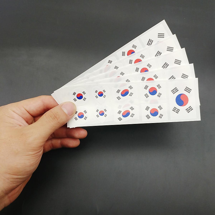 Bộ Sticker Hình Lá Cờ Hàn Quốc (5 cái) - Ảnh 7