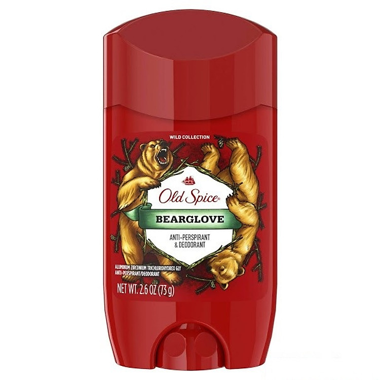 Sáp khử mùi Old Spice Bearglove 73g - màu đỏ - New