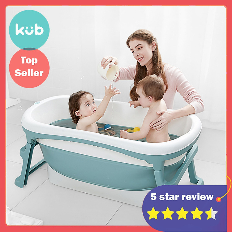 Thau Tắm Thành Cao Kích Thước Lớn - Gấp Gọn, Đa Năng, Rộng Rãi, Có Rãnh Gắn Vòi Sen