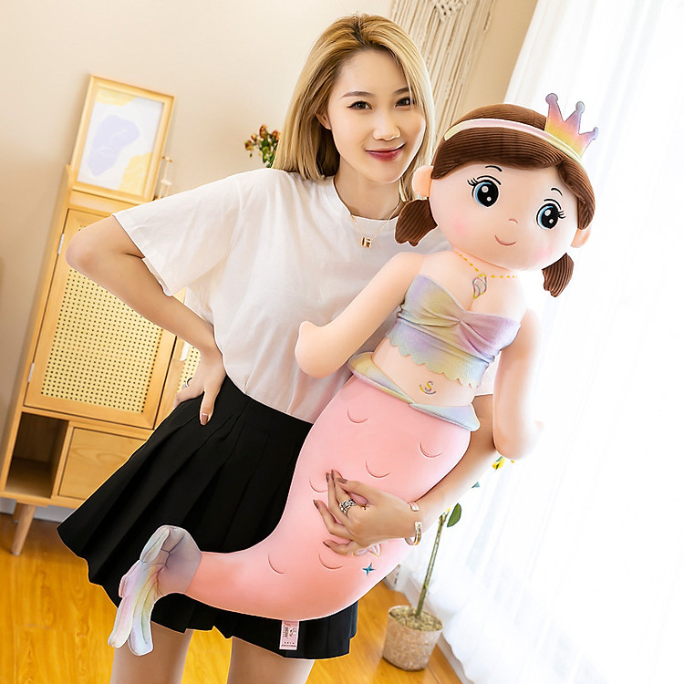 Búp bê gấu bông nàng tiên cá 55cm Chính hãng Giá tốt - Hình ảnh 4