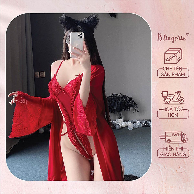 Set Bodysuit Ren Quyến Rũ (Không kèm cái tóc) - B.Lingerie