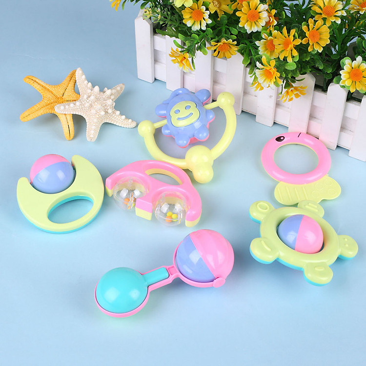 Bộ 6 Đồ Chơi Chuông Lắc Hình Thú Cho Bé