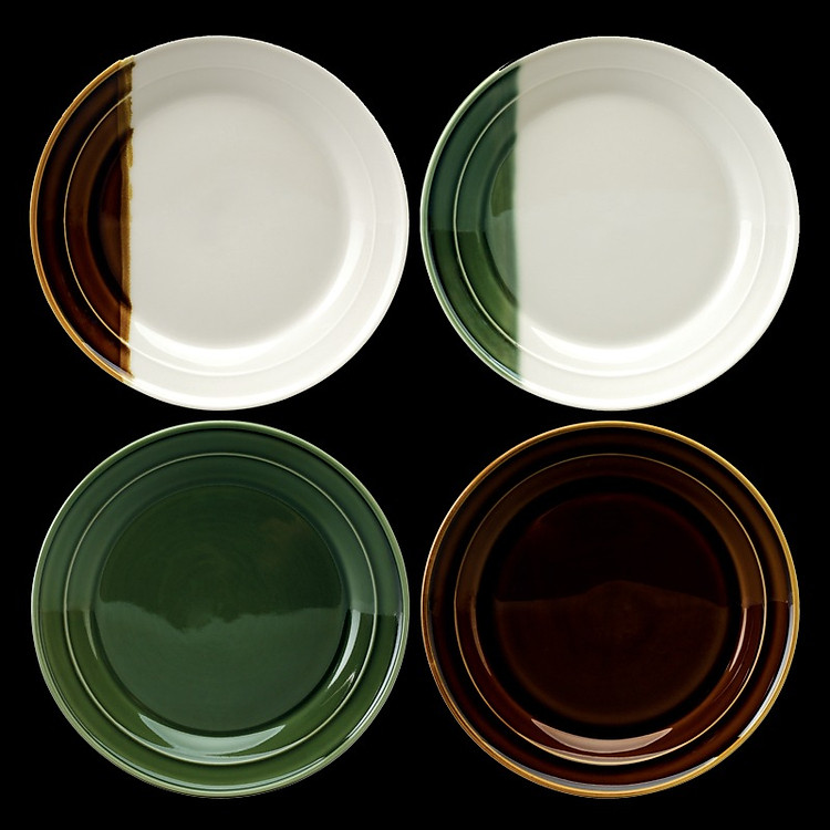 Set 4 Đĩa Gốm 4 x 22.5cm - LOVERAMICS (SALAD PLATE) - Bộ Sưu Tập SANCAI