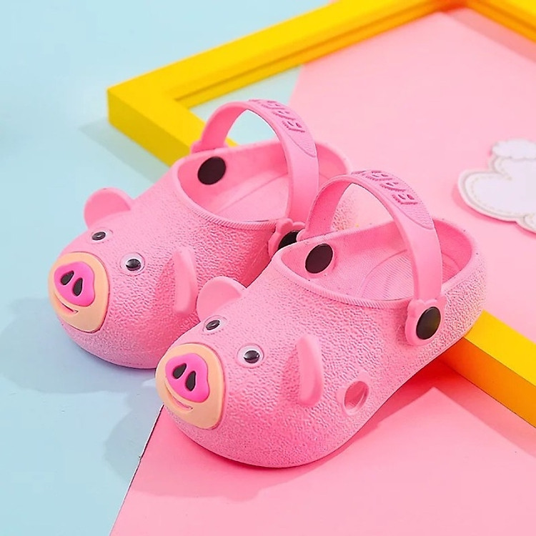 Giày Cao Su Mềm Chú Heo Mũm Mĩm Cho Bé Siêu Hot - Màu Hồng