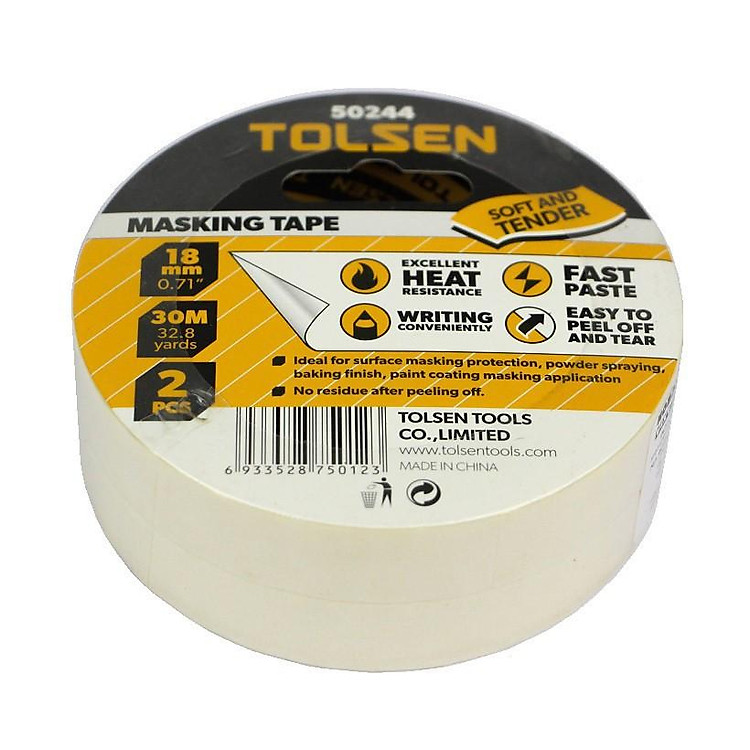 Băng Keo Giấy TOLSEN (18mm*30m – 48mm*50m – 24mm*30m)