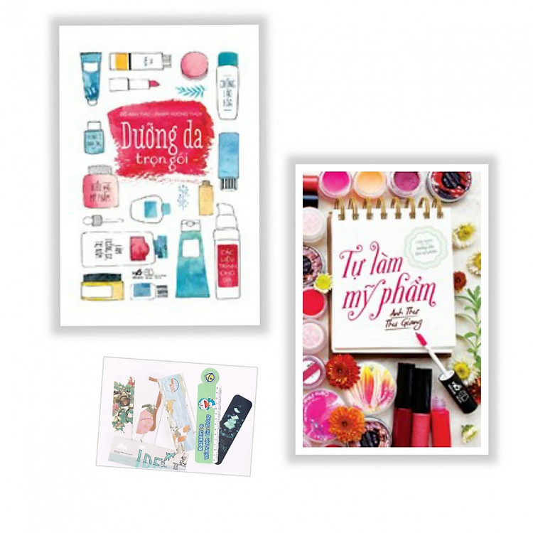 Combo Sách Làm Đẹp: Dưỡng Da Trọn Gói + Tự Làm Mỹ Phẩm - Tặng kèm bookmark AHA