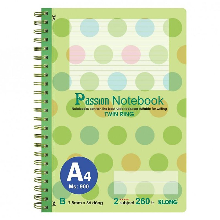 Sổ Kẻ Ngang Lò Xo Kép KLONG A4 (260 trang) - Ảnh 5
