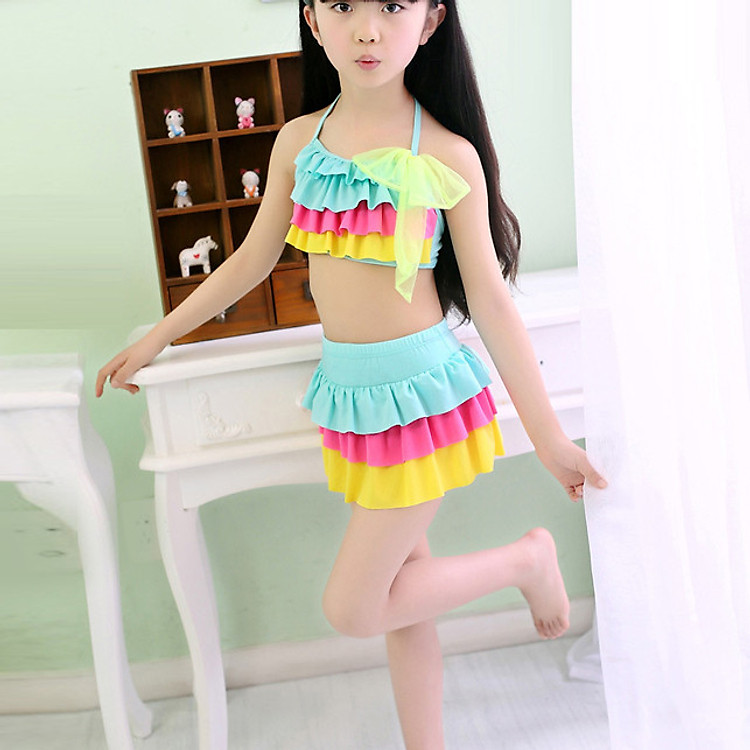 Bộ bơi 2 mảnh bé gái 18-30kg Totdepre1123