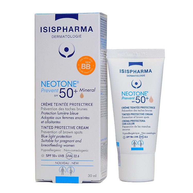 Kem che khuyết điểm, kết hợp chống nắng Neotone Prevent SPF50 - Isis Pharma (30ml)