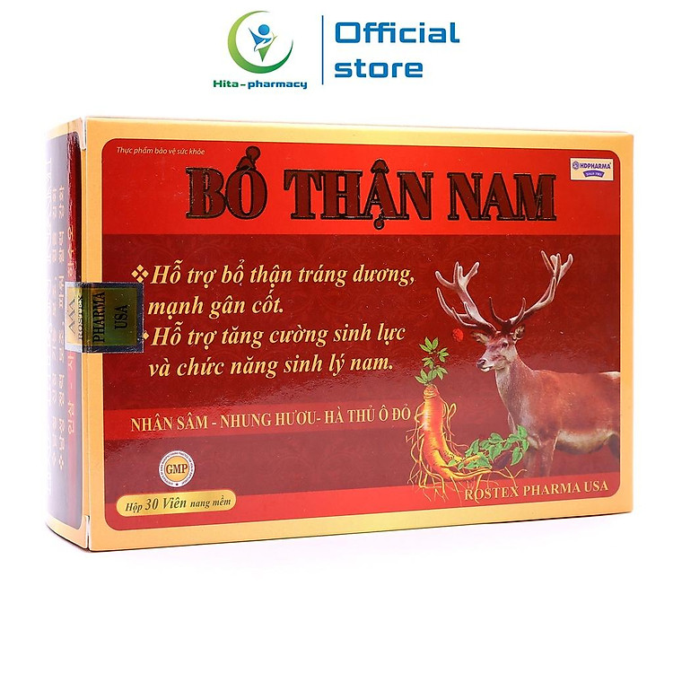 Tăng cường sinh lý Bổ Thận Nam HDPHARMA bổ thận, tráng dương - 30 viên (Bổ Thận Nam Vỉ)