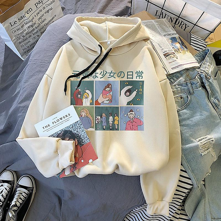 Áo Hoodie Nam Nữ Có Mũ Chữ Nhật 6 Ô Vuông Chất Liệu Nỉ Bông Cao Cấp -Da