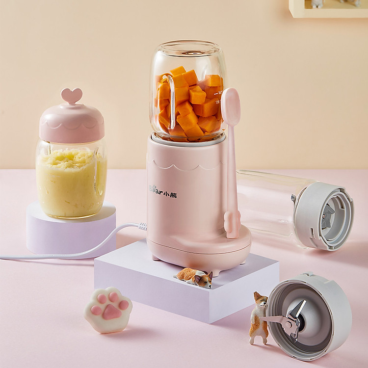 Máy xay thực phẩm 3 cối tiện dụng Bear LLJ-C04J1 Hàng chính hãng giao màu ngẫu nhiên