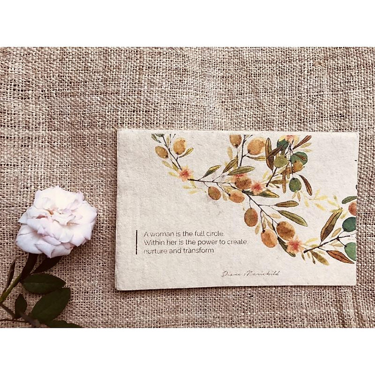 Thiệp giấy dó dành cho phụ nữ (1 chiếc)