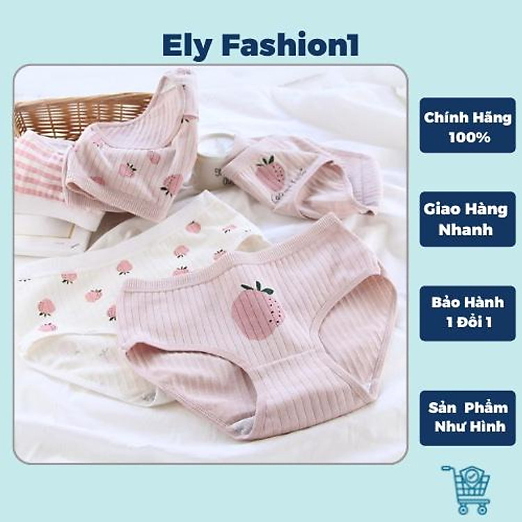 Quần lót cotton quả dâu cute co dãn 4 chiều được chọn màu chọn mẫu Q4