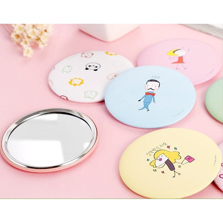 Gương mini cầm tay hoạt hình (6 chiếc) - Ảnh 6