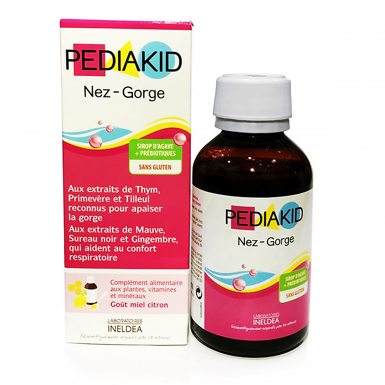 Thực Phẩm Bảo Vệ Sức Khỏe Siro ho Pediakid Nez Gorge của Pháp (125ml)