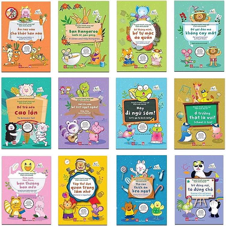 Truyện Tranh Song Ngữ Việt – Anh Cho Bé (12 Tập)