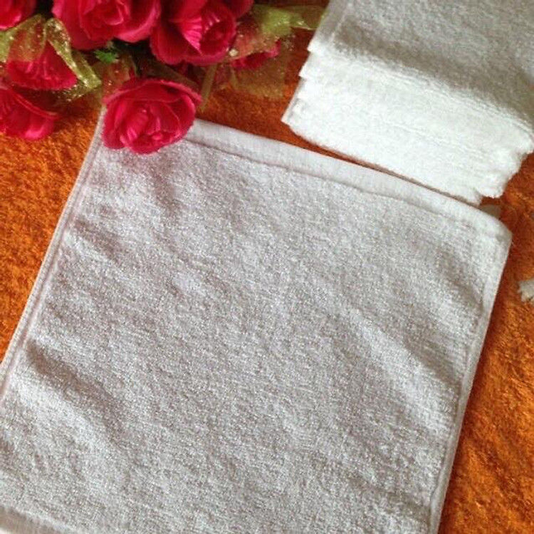 Combo 10 khăn lau vuông trắng