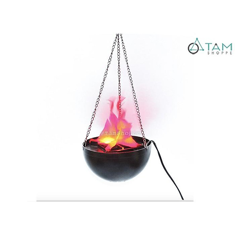 Đèn Led ngọn lửa giả 3D dây xích treo ĐK20cm