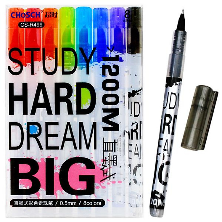 Hộp 8 Bút Gel 0.5mm (8 màu) - Ảnh 2