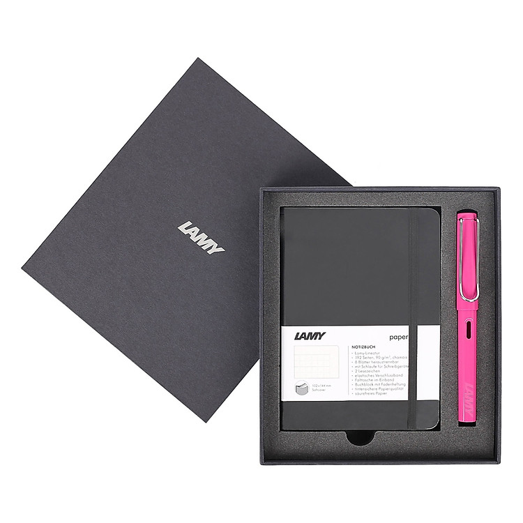 Bộ Sổ Tay Lamy A6 Softcover Black + Bút Lamy Safari Pink - Ảnh 2