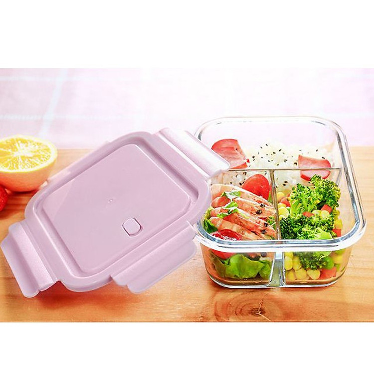 Hộp đựng cơm văn phòng thuỷ tinh ( mầu sắc ngẫu nhiên)