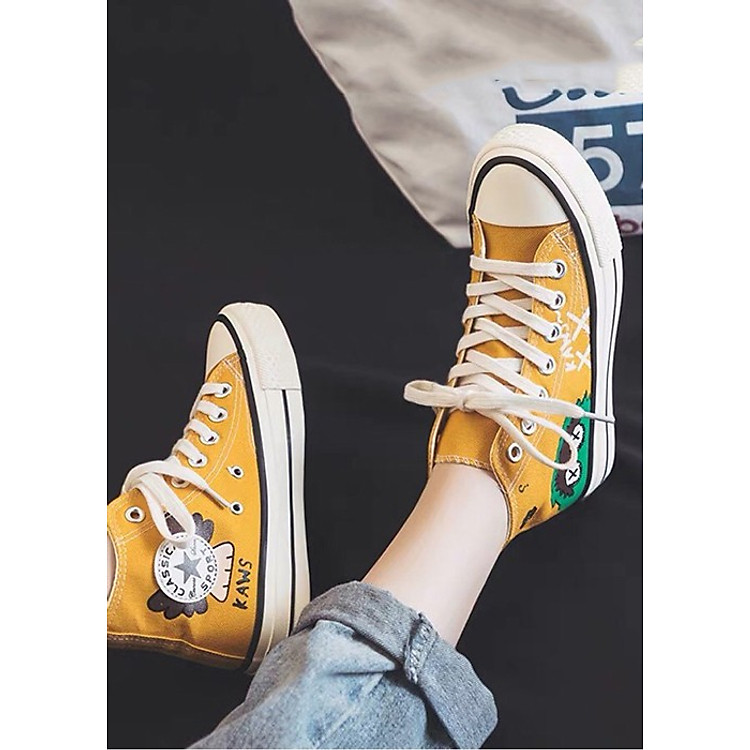 Giày sneaker nữ cổ cao ngộ nghĩnh mới