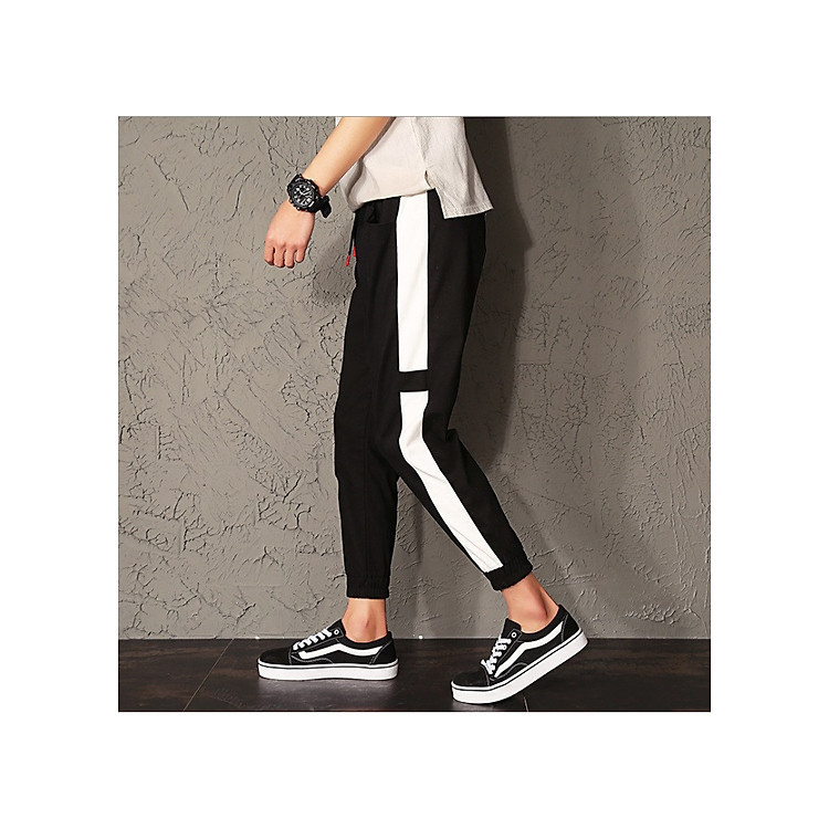 Quần jogger thun nam 1 sọc lớn QJT09