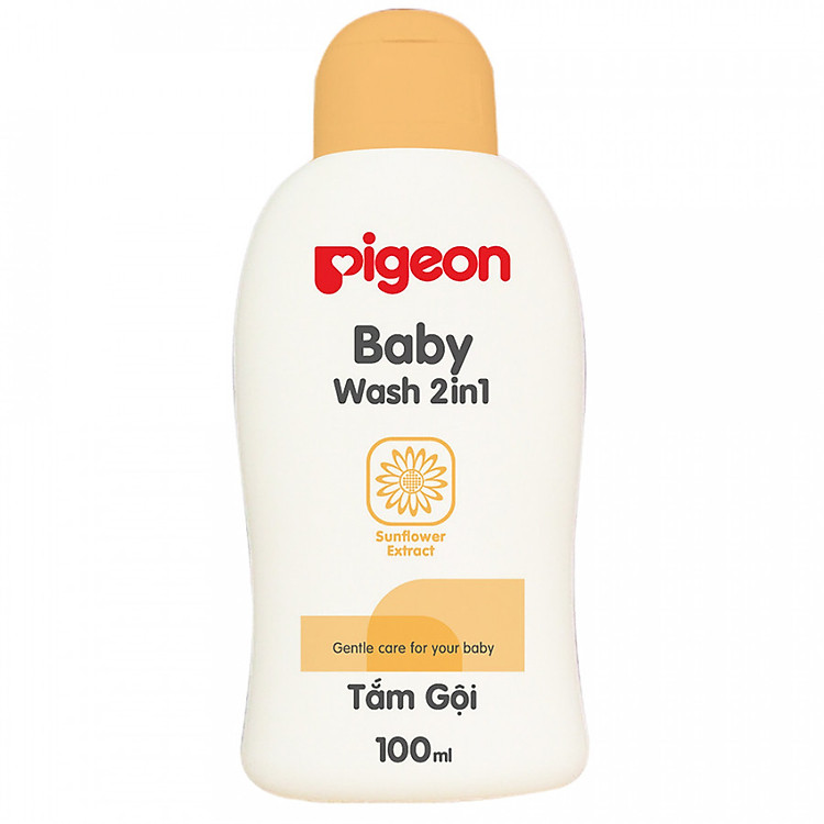 Tắm - Gội (2 in 1) Pigeon Hoa Hướng Dương Nắp Màu (100ml)