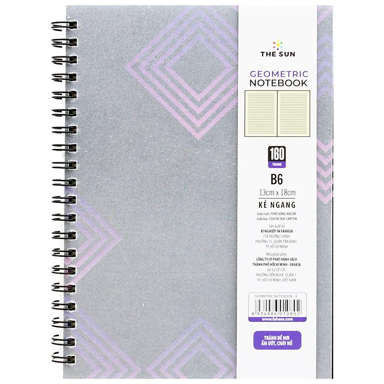 Sổ Lò Xo Bìa Cứng Geometric B6 (160 trang 80gsm) - Ảnh 4