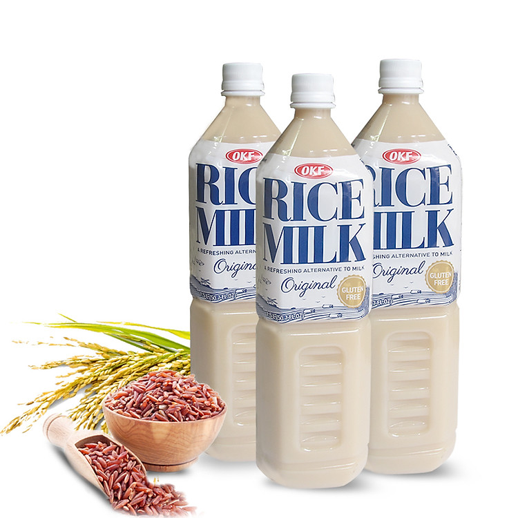 Nước sữa gạo có đường Hàn Quốc OKF RICE MILK chai 1.5L
