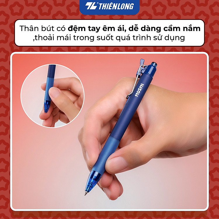 Bút gel Hoshi Thiên Long GEL-047/HS - Mực xanh - Ảnh 4