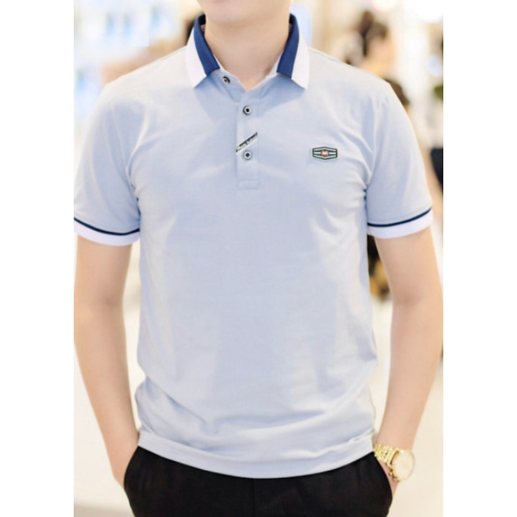 Áo thun polo nam có cổ bẻ phối sọc ngang cá sấu cao cấp trẻ trung ND02