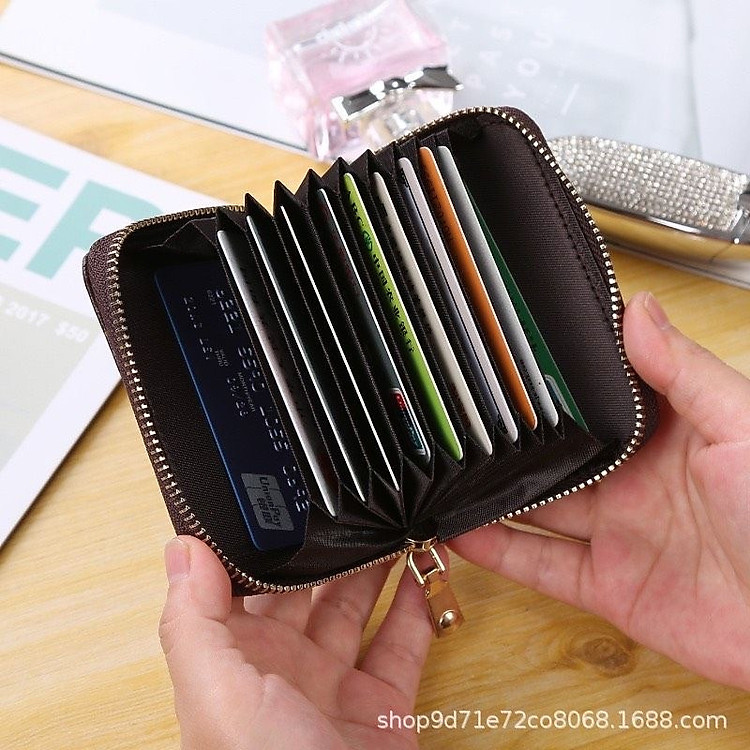 Ví da ngắn mini cầm tay nữ nhiều ngăn da PU cao cấp, chất da mềm mịn .dùng đựng thẻ , giấy tờ xe , đựng tiền nhỏ gọn và tiện lợi phong cách nữ tính, trẻ trung , hiện đại - Ảnh 6