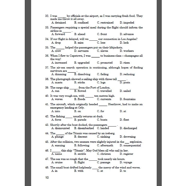 Câu hỏi trắc nghiệm chuyên đề từ vựng Tiếng Anh 12 - Ảnh 6