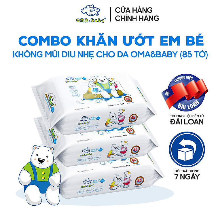 Chọn mua tại Shopee: Combo 3 Gói Khăn Ướt Oma&Baby mua giá tốt nhất tại Shop Mall
