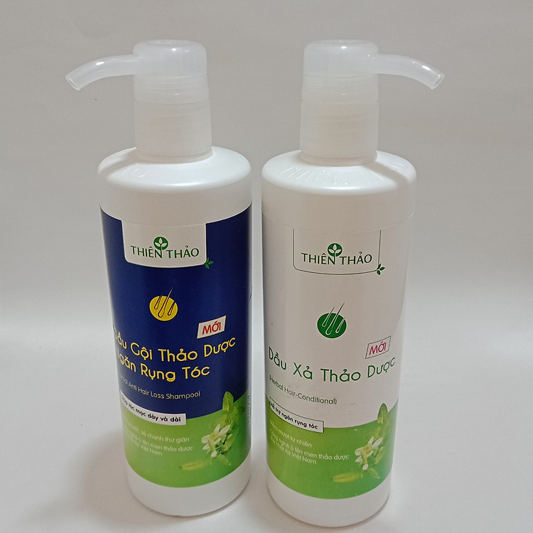 Bộ Dầu gội và dầu xả thảo dược Thiên Thảo 450ml và mũ trùm đầu khi tắm