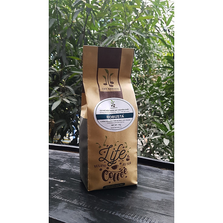Cà phê Robusta nguyên chất Kantata gói 1 kg